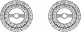 14K White Gold 1/4 CTW Diamond Earring Jackets