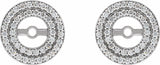 14K White 1/4 CTW Diamond Earring Jackets