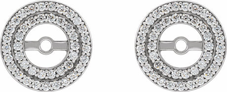 14K White 1/4 CTW Diamond Earring Jackets