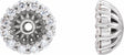 14K White Gold 1/8 CTW Natural Diamond Earring Jackets with 3.6 mm ID