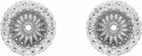 14K White Gold 1/6 CTW Natural Diamond Earring Jackets with 4.6 mm ID