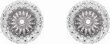 14K White 1/6 CTW Diamond Earring Jackets with 4.6 mm ID