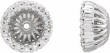 14K White Gold 1/6 CTW Natural Diamond Earring Jackets with 4.6 mm ID