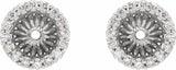 Platinum 1/6 CTW Diamond Earring Jackets with 5.1 mm ID