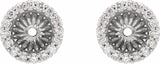 14K White 1/6 CTW Natural Diamond Earring Jackets with 5.1 mm ID