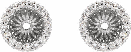14K White 1/6 CTW Natural Diamond Earring Jackets with 5.1 mm ID