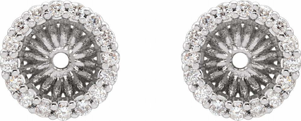 Platinum 1/6 CTW Diamond Earring Jackets with 5.1 mm ID