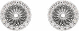 Platinum 1/6 CTW Diamond Earring Jackets with 5.1 mm ID