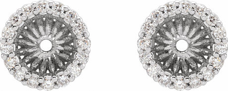 Platinum 1/6 CTW Diamond Earring Jackets with 5.1 mm ID