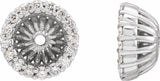 Platinum 1/6 CTW Diamond Earring Jackets with 5.1 mm ID