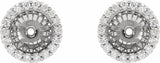14K White 1/5 CTW Diamond Earring Jackets with 6.1 mm ID