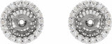 14K White 1/5 CTW Diamond Earring Jackets with 6.1 mm ID