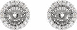 Platinum 1/5 CTW Diamond Earring Jackets with 6.1 mm ID
