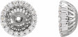 14K White Gold 1/5 CTW Diamond Earring Jackets with 6.1 mm ID