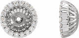 14K White Gold 1/5 CTW Diamond Earring Jackets with 6.1 mm ID