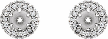 14K White 1/5 CTW Lab Grown Diamond Earrings Jacket