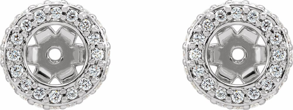 14K White 1/5 CTW Lab Grown Diamond Earrings Jacket