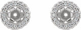 14K White 1/5 CTW Lab Grown Diamond Earrings Jacket