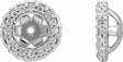 14K White Gold 1/5 CTW Natural Diamond Earrings Jacket 