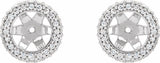 14K White 1/5 CTW Natural Diamond Earrings Jacket