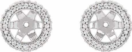14K White 1/5 CTW Natural Diamond Earrings Jacket