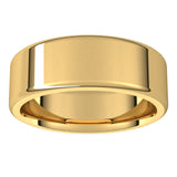 14K Yellow 7 mm Flat Comfort Fit Round Edge Band