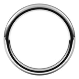 Platinum 3 mm Flat Comfort Fit Round Edge Band Size 7