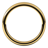 14K Yellow 3 mm Flat Comfort Fit Round Edge Band Size 7.5