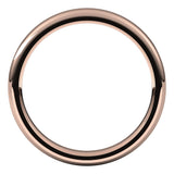 14K Rose 3 mm Flat Comfort Fit Round Edge Band Size 4