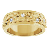 14K Yellow 1/4 CTW Natural Diamond Band