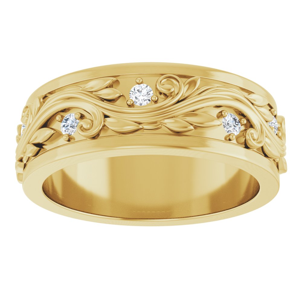 14K Yellow Gold 1/4 CTW Natural Diamond Band Size 7
