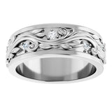 14K White Gold 1/4 CTW Natural Diamond Band Size 7