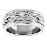14K White Gold 1/4 CTW Natural Diamond Band Size 7