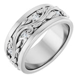 14K White Gold 1/4 CTW Natural Diamond Band Size 7