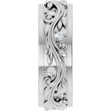 14K White Gold 1/4 CTW Natural Diamond Band Size 7