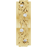 14K Yellow 1/4 CTW Natural Diamond Band