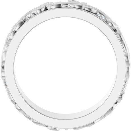 14K White Gold 1/4 CTW Natural Diamond Band Size 7