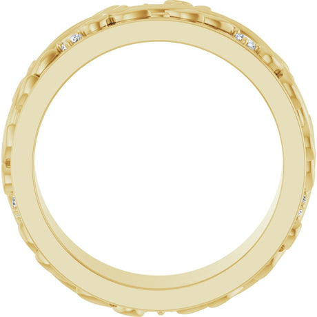 14K Yellow 1/4 CTW Natural Diamond Band