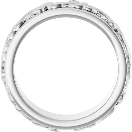 14K White Gold 1/4 CTW Natural Diamond Band Size 7
