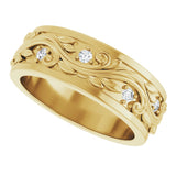 14K Yellow 1/4 CTW Natural Diamond Band