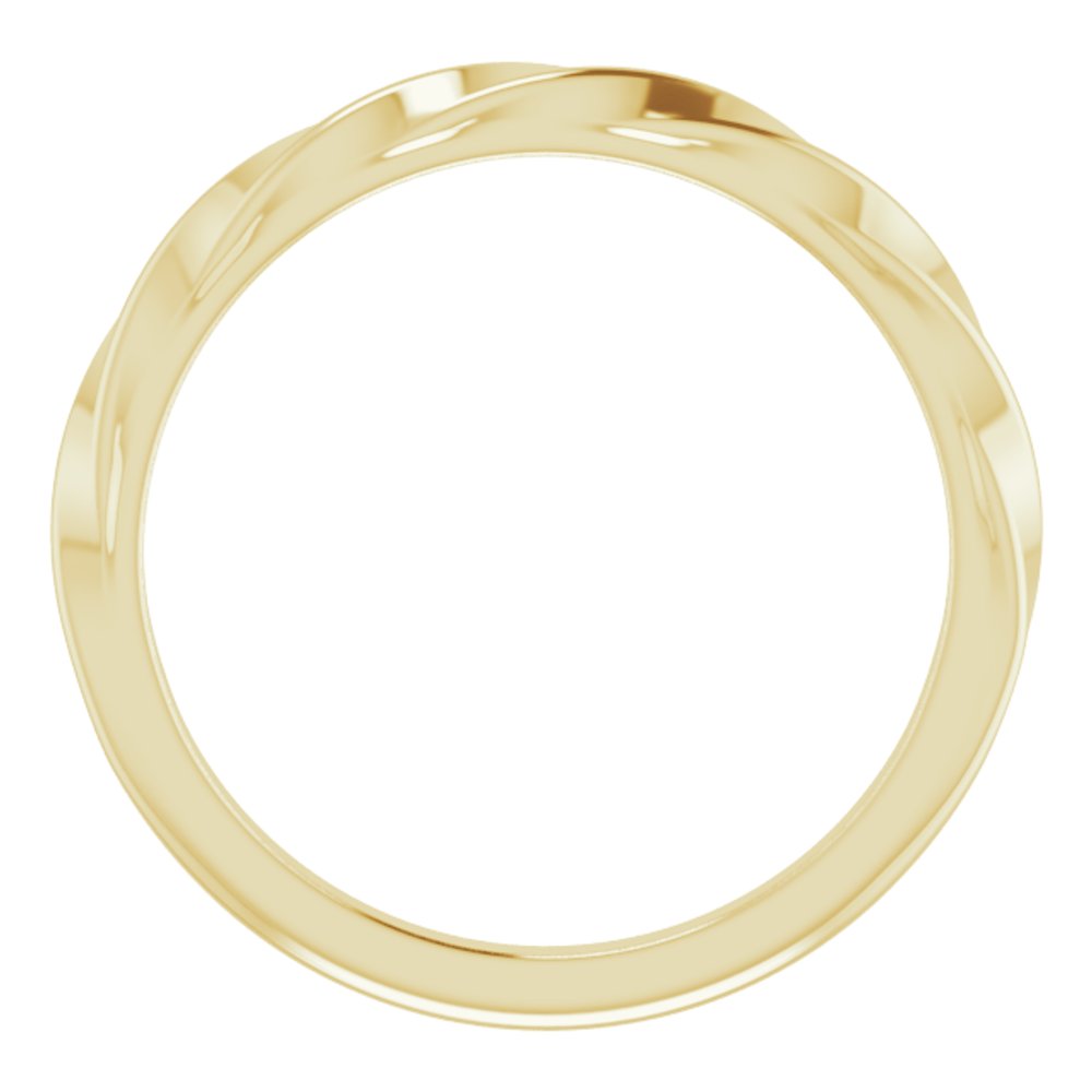 14K Yellow Twisted Stackable Ring