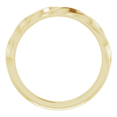 14K Yellow Gold Twisted Stackable Ring