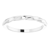 14K White Gold Twisted Stackable Ring