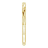 14K Yellow Twisted Stackable Ring