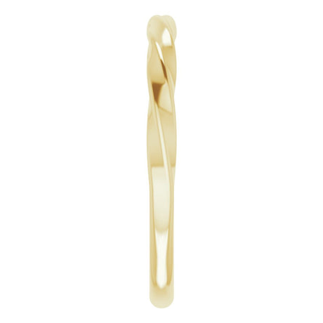 14K Yellow Gold Twisted Stackable Ring