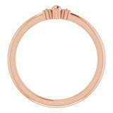 14K Rose Stackable Bead Ring