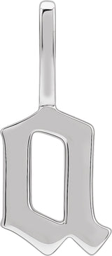 14K White Gothic Initial A Charm/Pendant