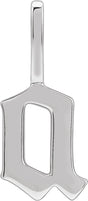 14K White Gothic Initial A Charm/Pendant