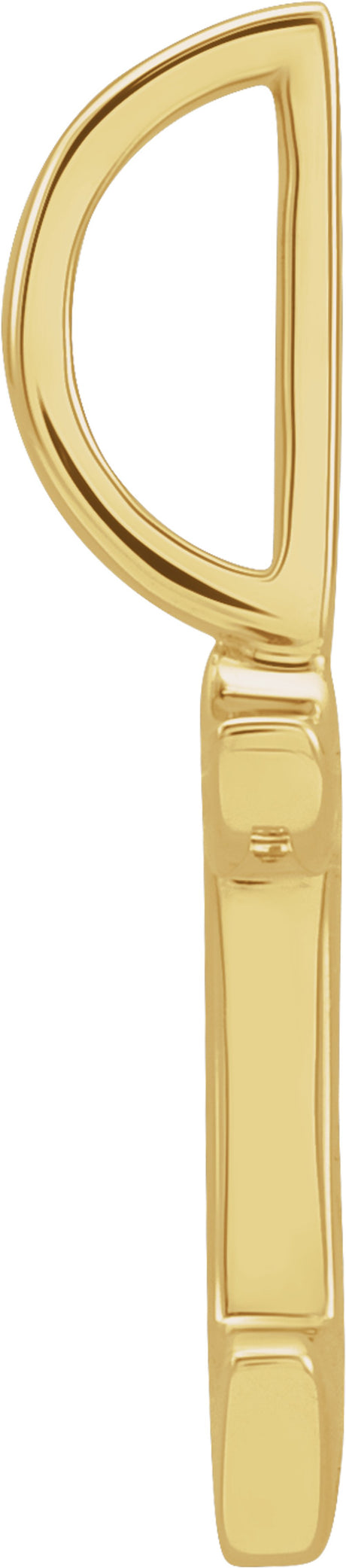 14K Yellow Gold Gothic Initial G Charm/Pendant