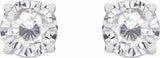 14K White 5 mm Stuller Lab-Grown Moissanite Stud Earrings